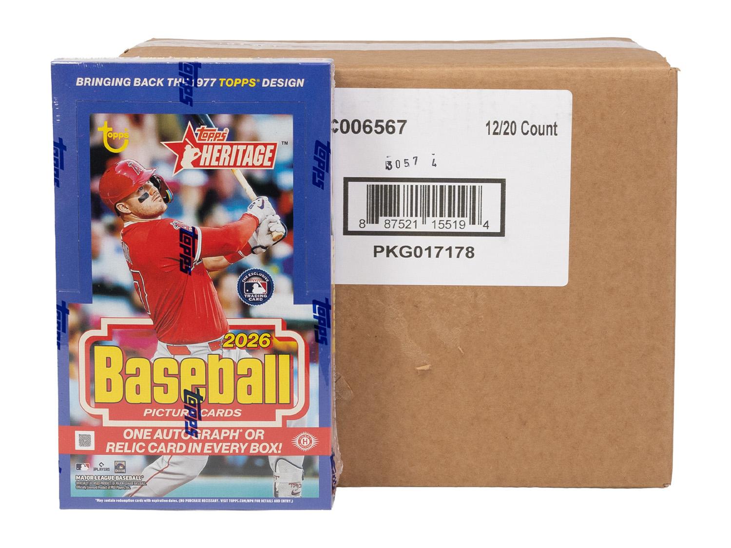 2026 Topps Heritage Baseball Hobby 12-Box Case | DA Card World
