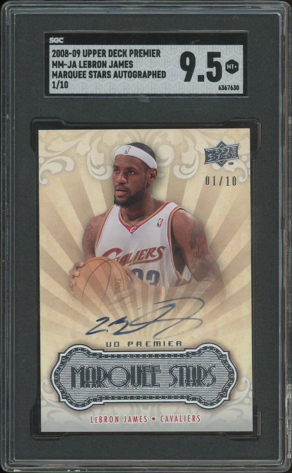 2008/09 Upper Deck Premier Basketball #MMJA LeBron James Marquee 2008/09 Upper Deck Premier Basketball #MMJA LeBron James Marquee