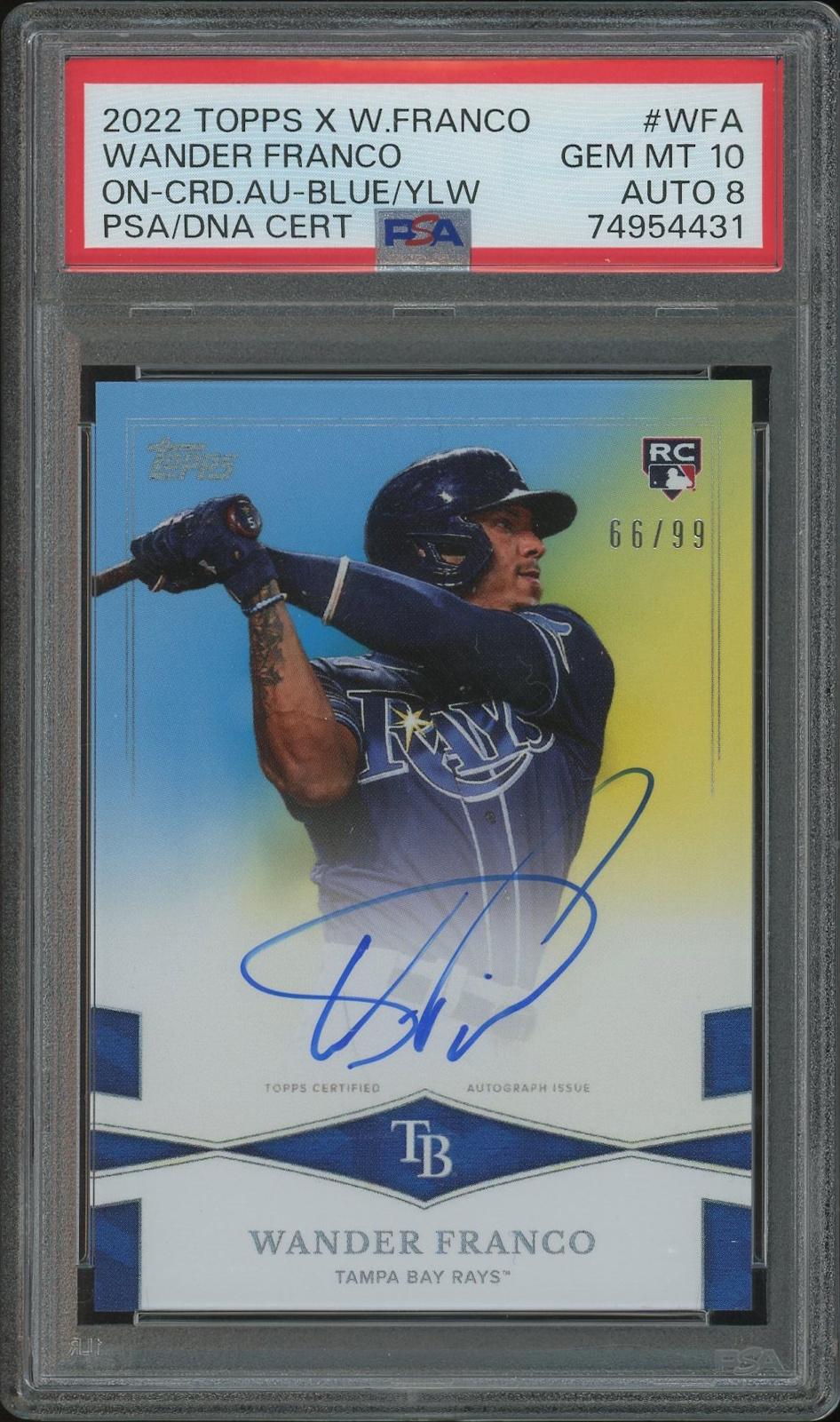 2022 Topps X Wander Franco Baseball #WFA Wander Franco Blue Yellow