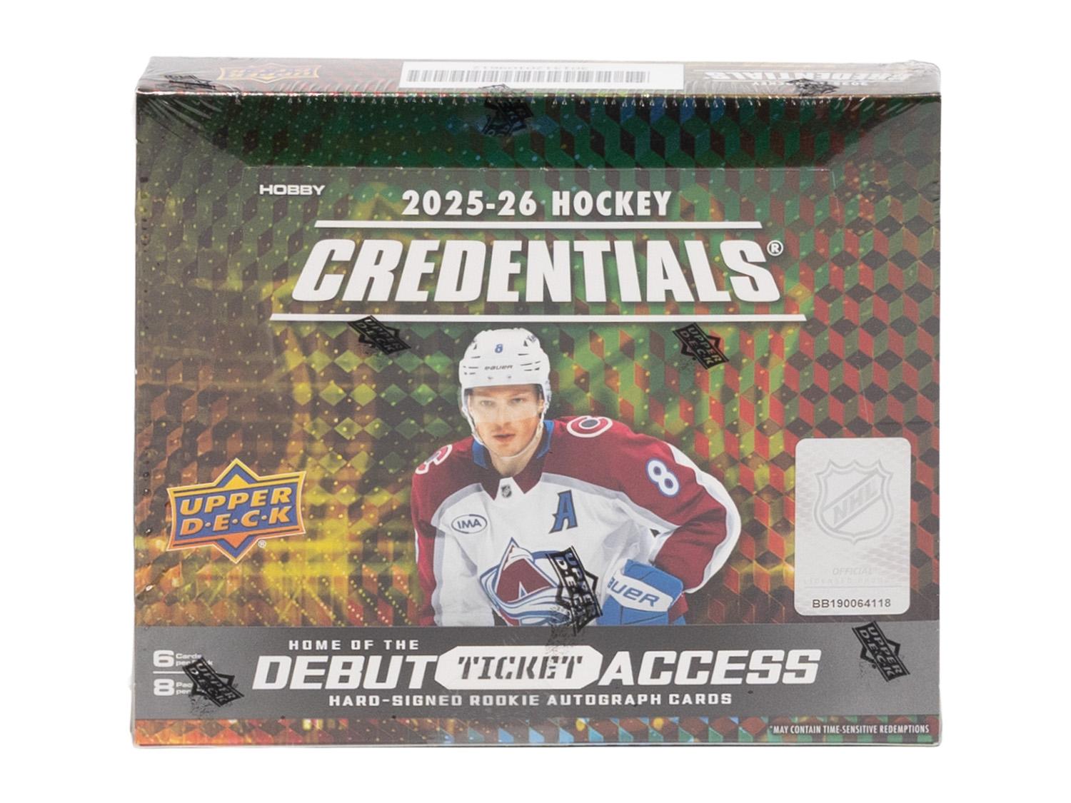 2025/26 Upper Deck Credentials Hockey Hobby Box | DA Card World