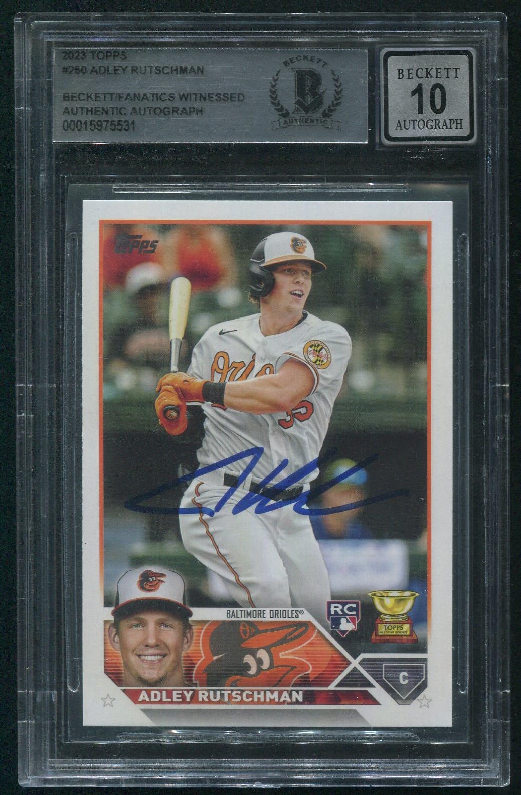 2023 Topps Baseball #250 Adley Rutschman Rookie Auto BAS Authentc