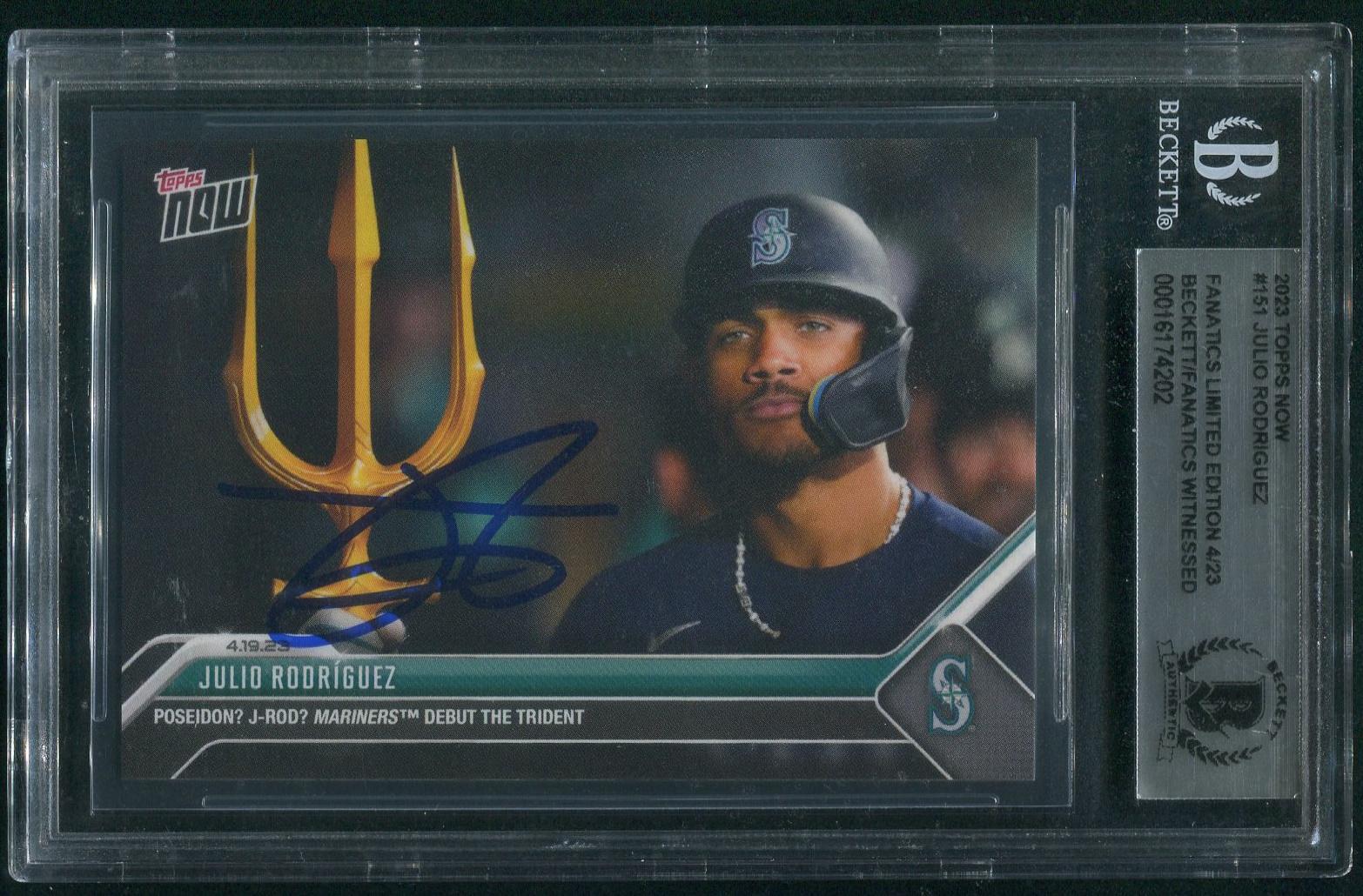 2023 Topps Now Baseball #151 Julio Rodriguez Fanatics Limited Auto 