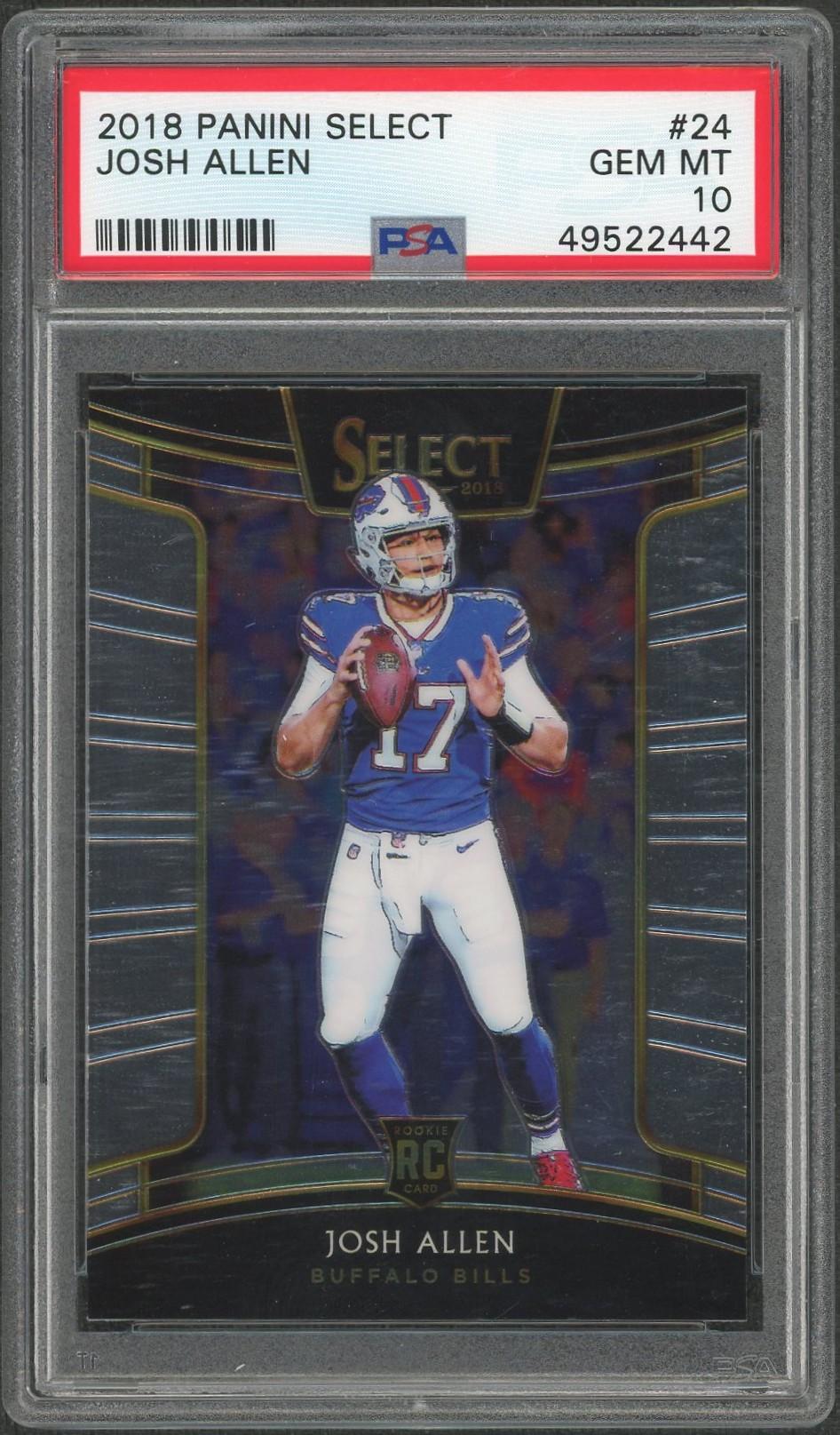 2018 Panini Select Josh Allen Concourse Rookie #24 PSA 10