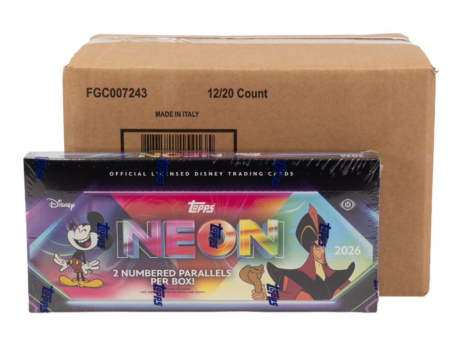 2026 Topps Disney Neon Hobby 12-Box Case | DA Card World