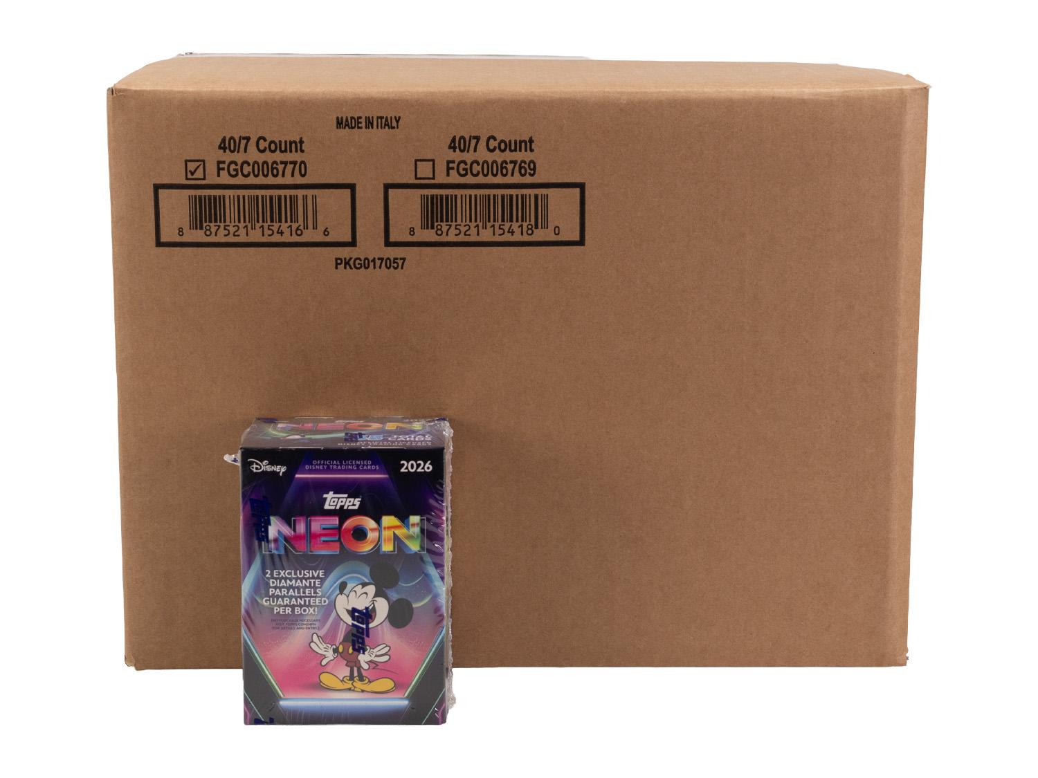 2026 Topps Disney Neon Blaster 40-Box Case | DA Card World