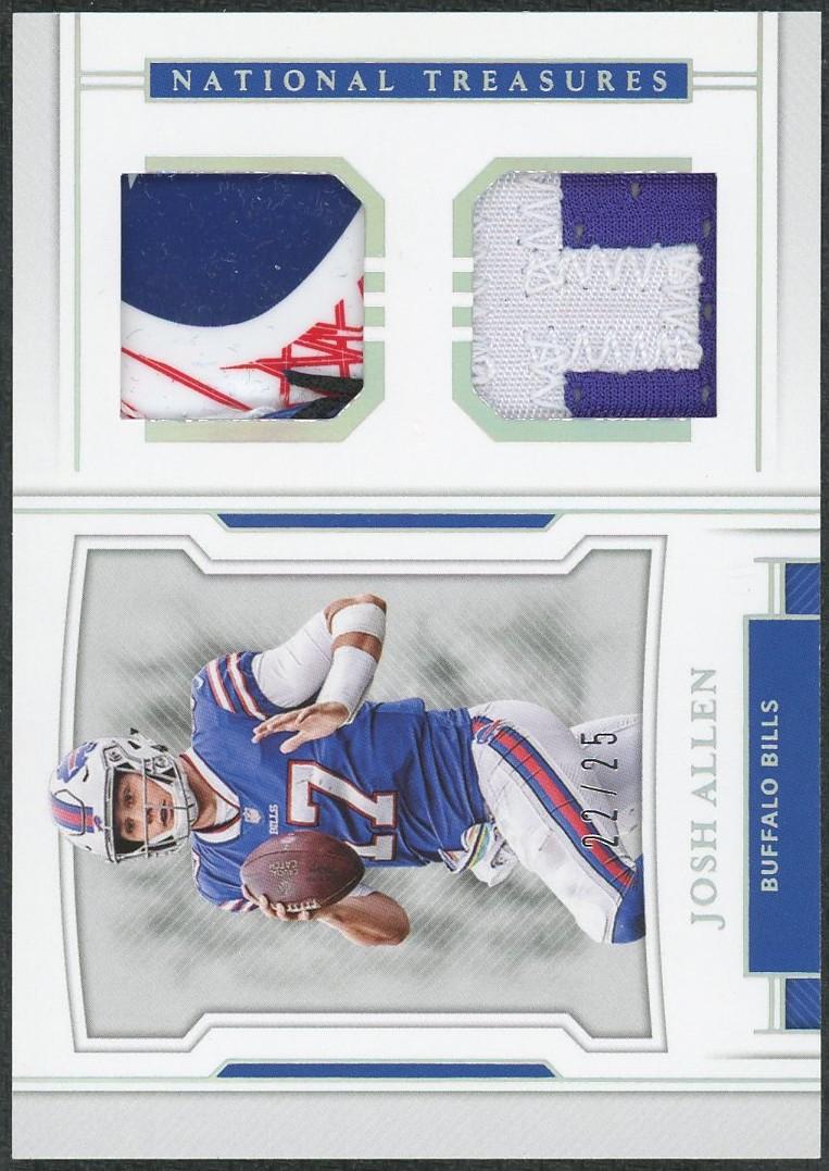 Matthew Allen Card Collection 2018 Panini National Treasures Josh Allen Dual Materials Silver /25 # ...