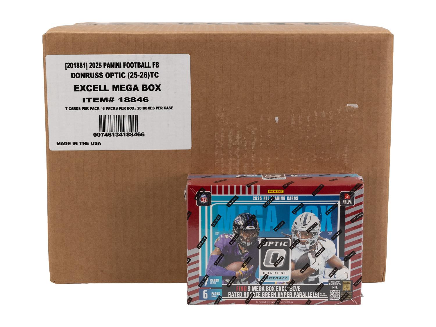 2025 Panini Donruss Optic Football Mega 20-Box Case (Green Hyper