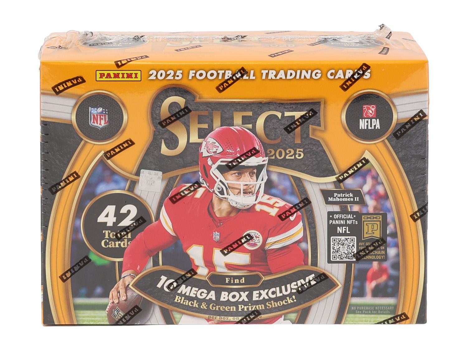 2025 Panini Select Football Mega Box (Black & Green Prizm Shock