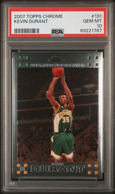 2007/08 Topps Chrome Kevin Durant Rookie #131 PSA 10
