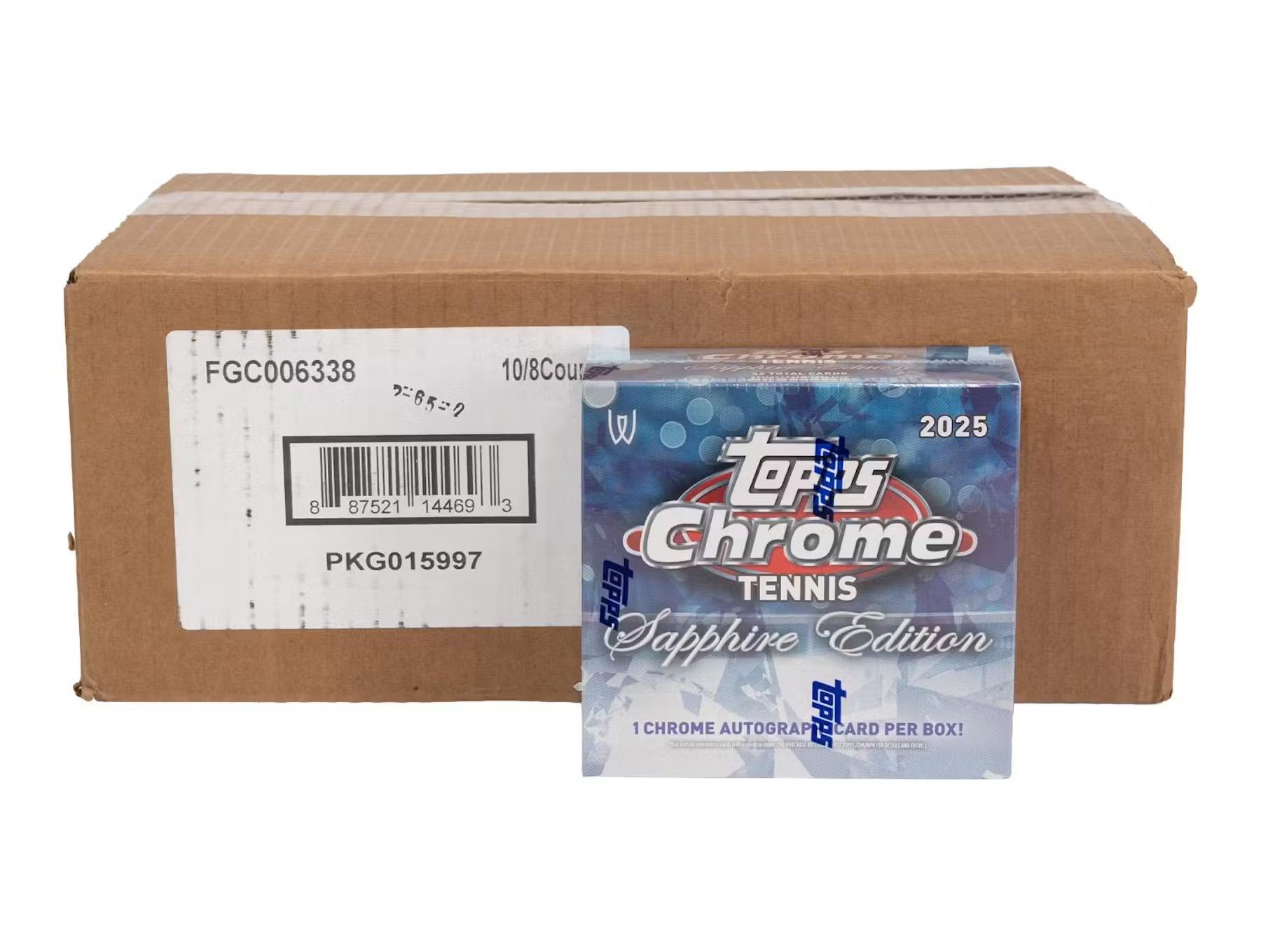 2025 Topps Chrome Tennis Sapphire Edition 10-Box Case | DA Card World
