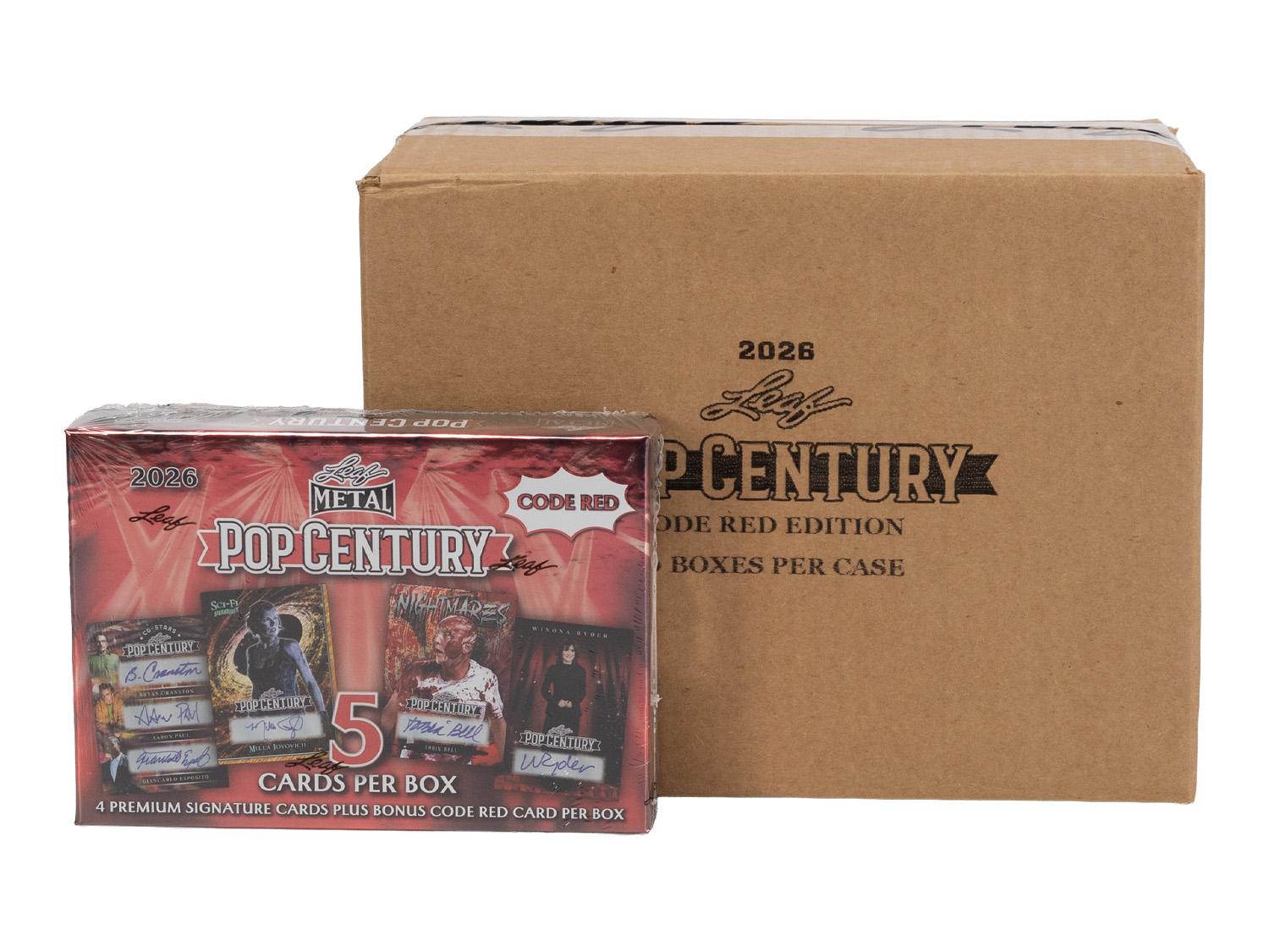 2026 Leaf Pop Century Code Red Hobby 10-Box Case | DA Card World