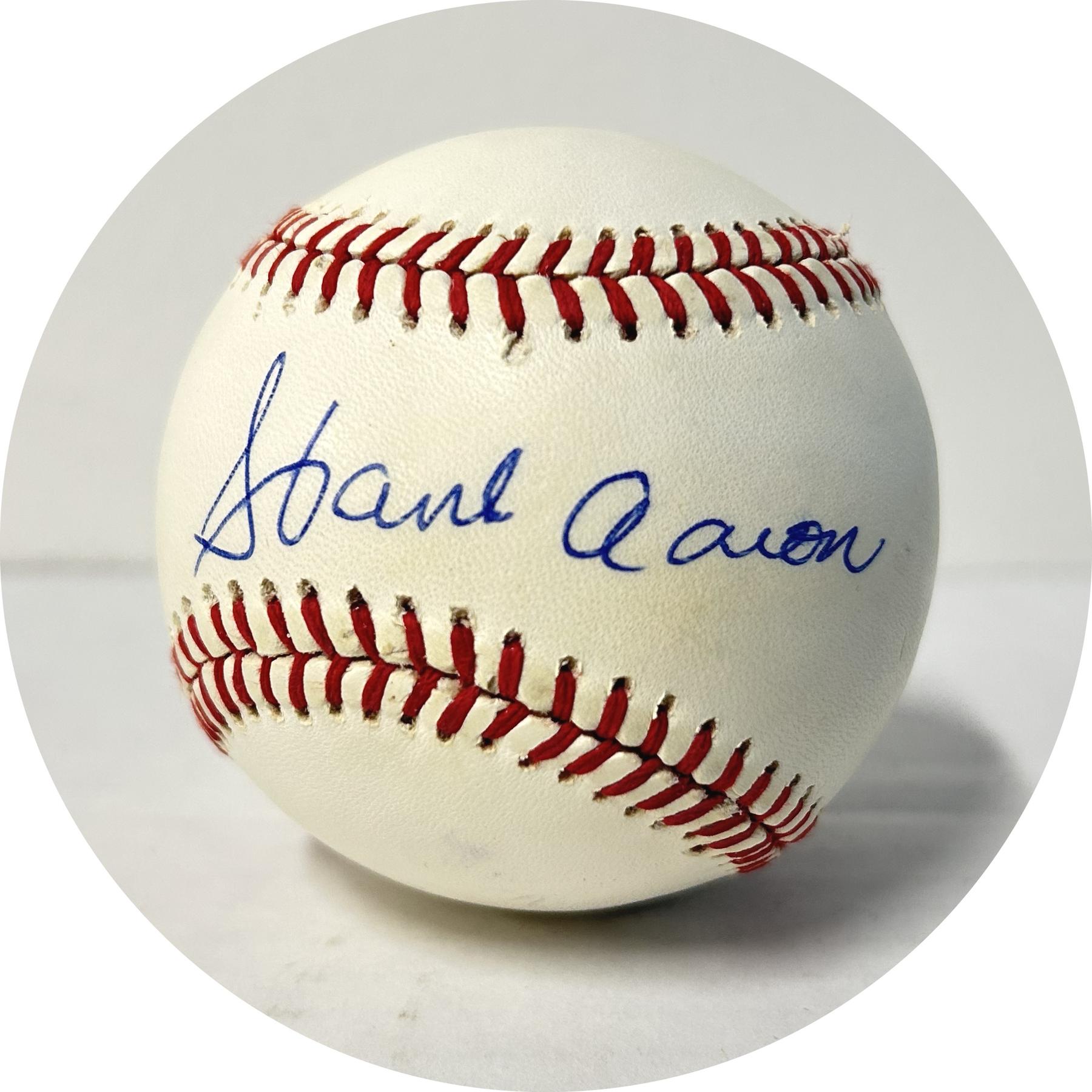 Hank Aaron Autographed NL White Baseball JSA ZZ55445 (Reed Buy
