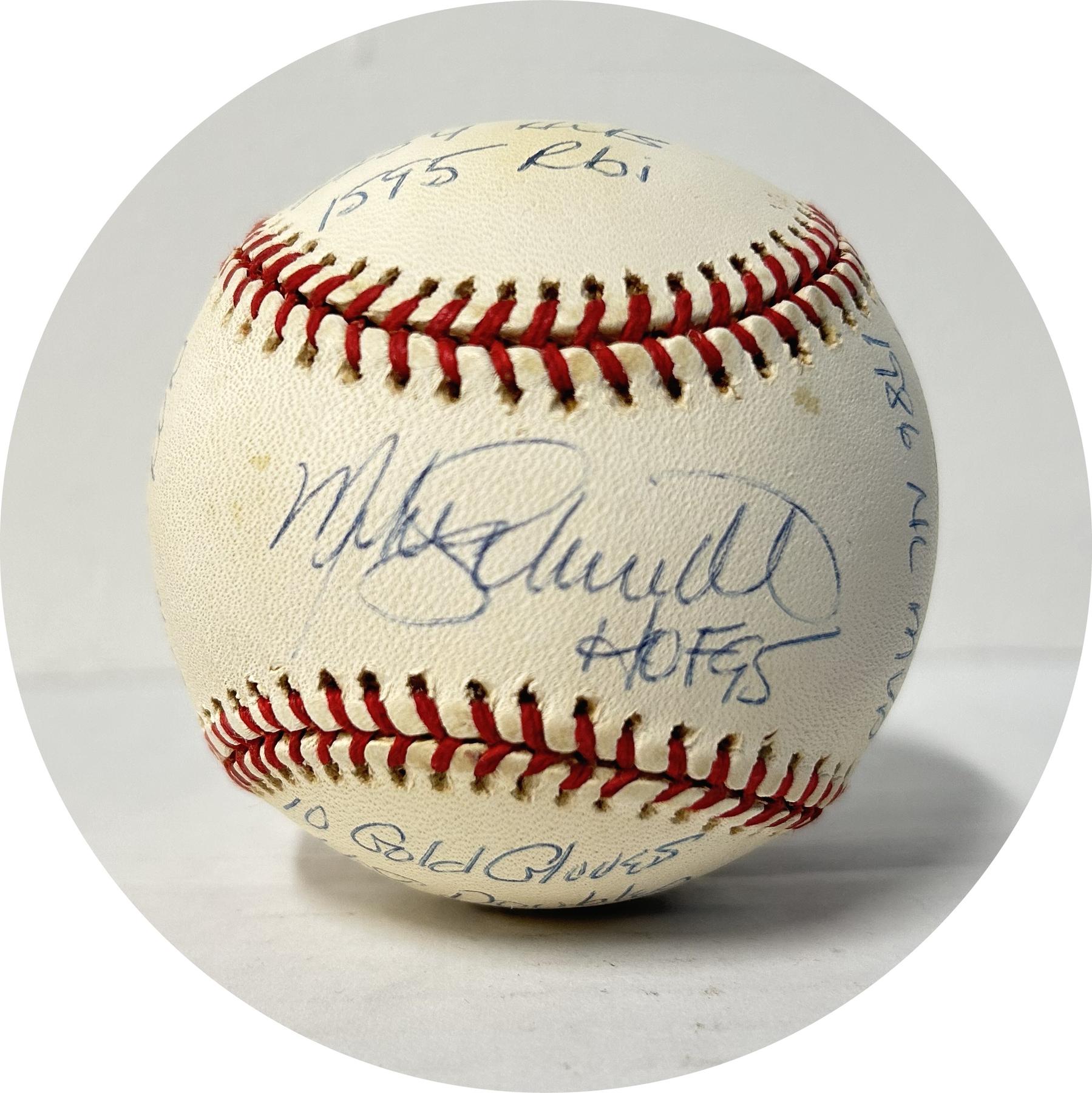 Mike Schmidt Autographed NL Coleman Stat Baseball (16 inscriptions