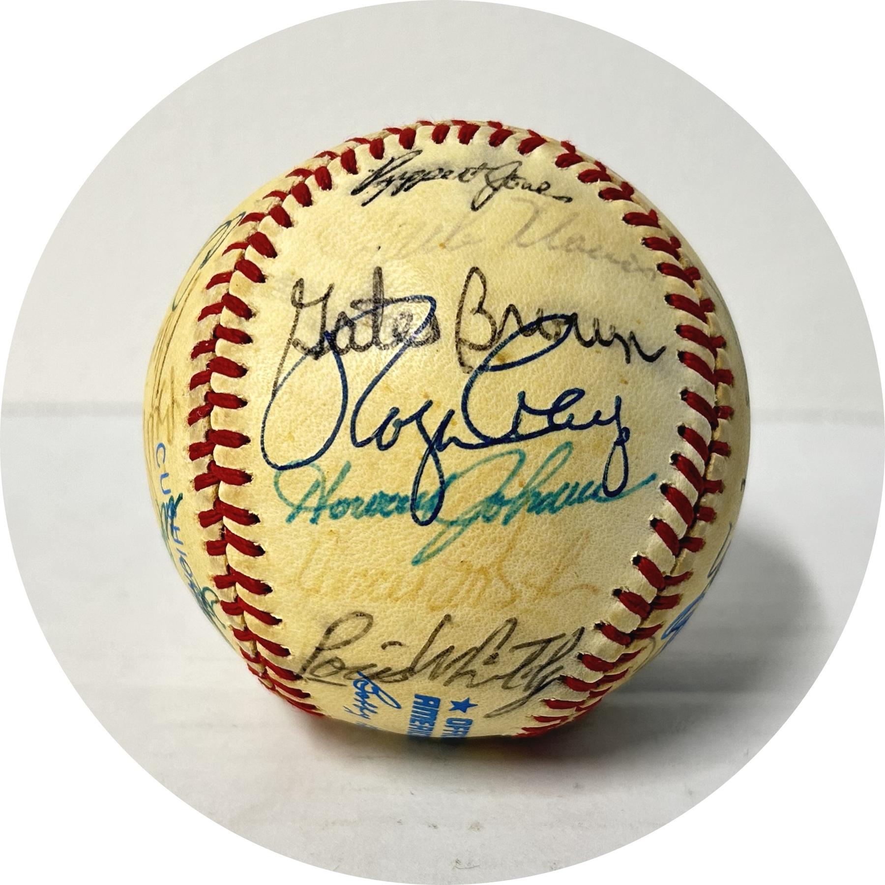 1984 World Series Champions Detroit Tigers Autographed Team