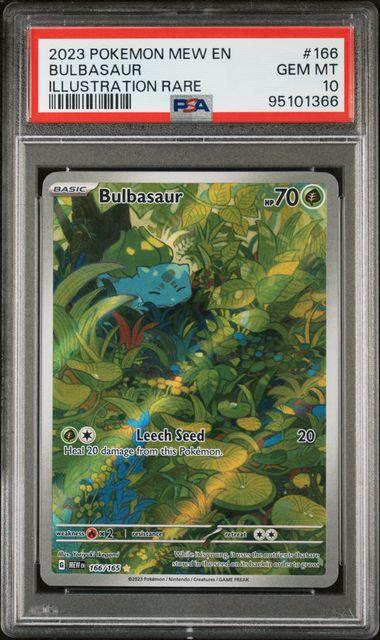 【PSA10】2023 ポケモンカード バルバサウルス #166 2023 Pokemon 151 Bulbasaur Full Art Illustration Rare #166 PSA 10