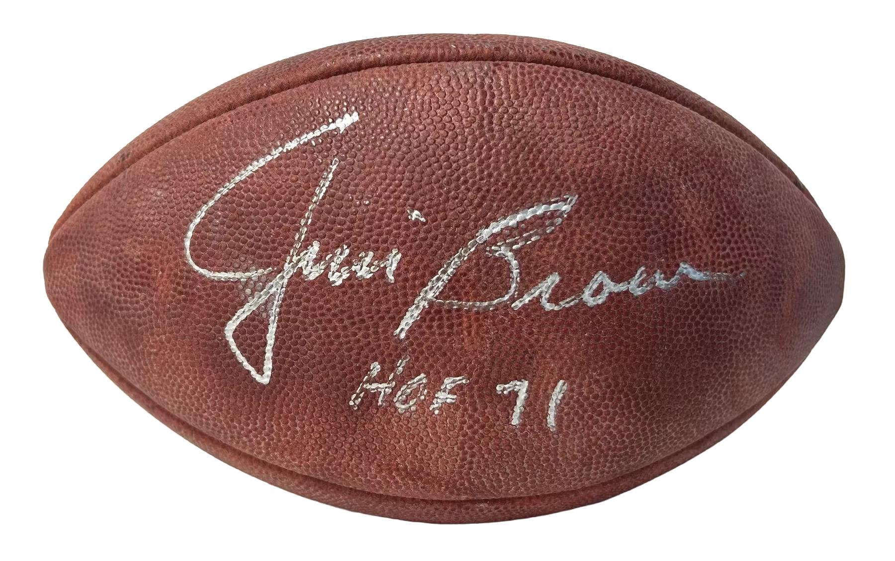 Jim Brown Autographed Wilson NFL Game Football (HOF 71) (deflated