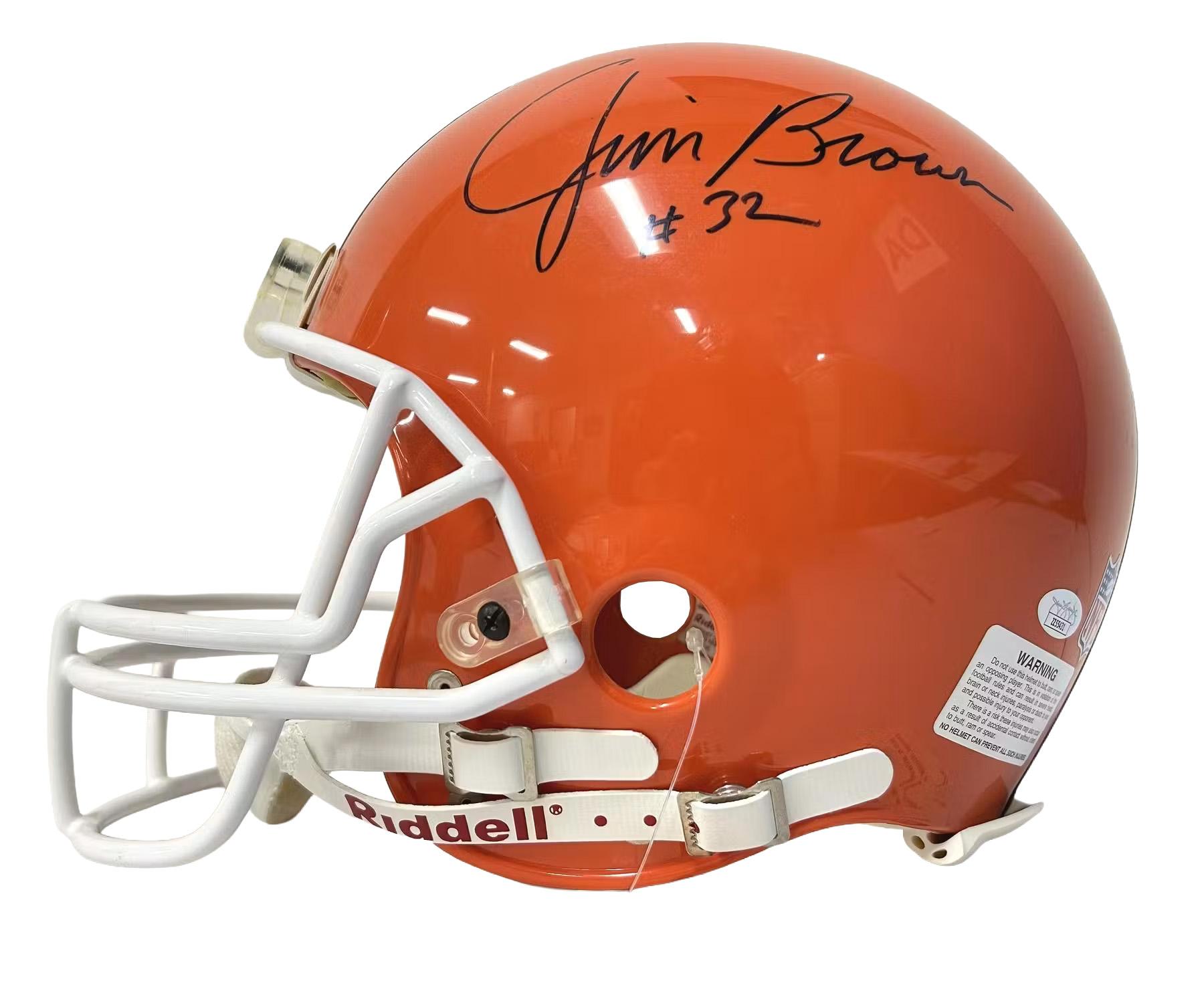 Jim Brown Cleveland Browns Autographed ProLine Helmet JSA ZZ55431
