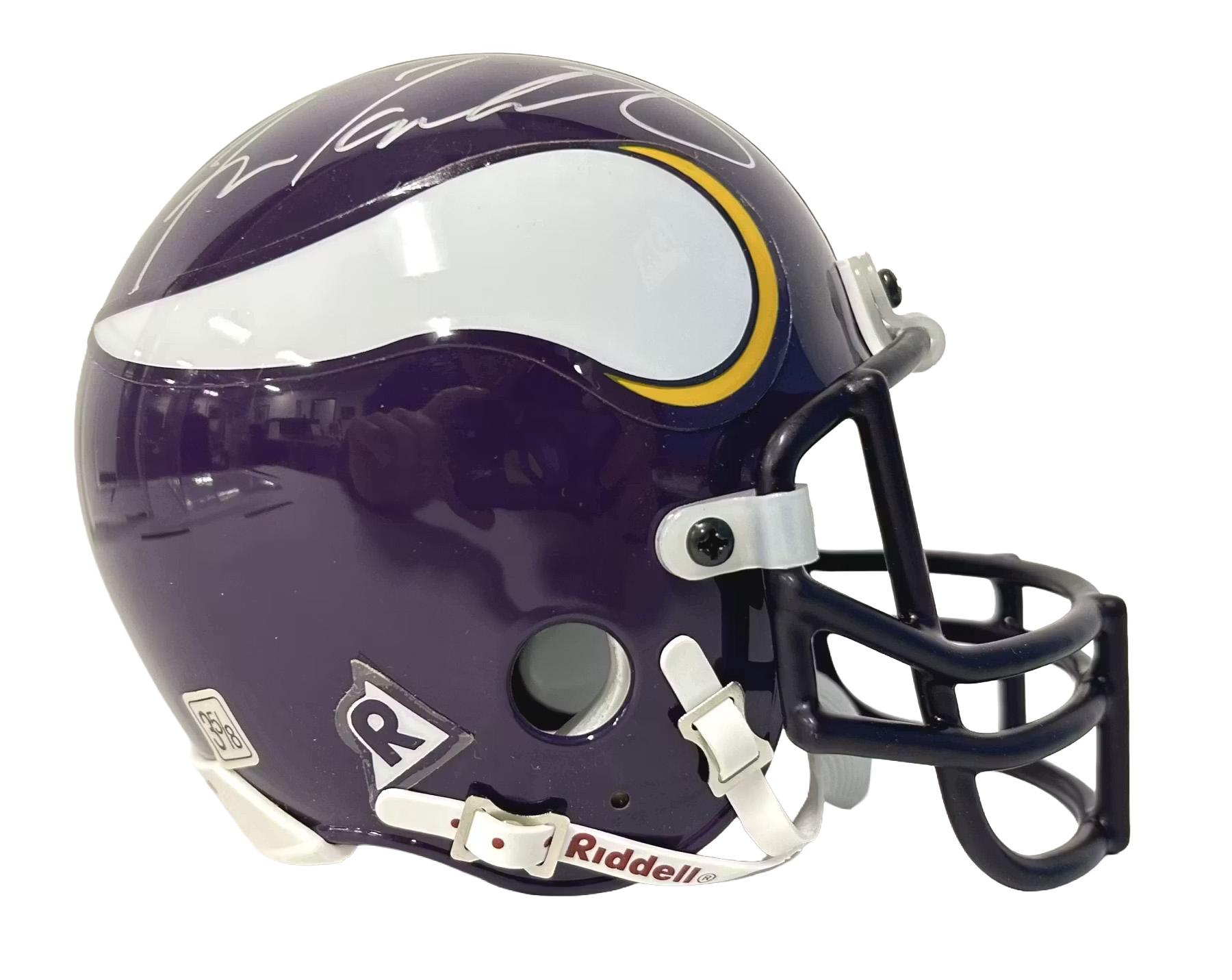 Fran Tarkenton Minnesota Vikings Autographed Mini Helmet Triumph