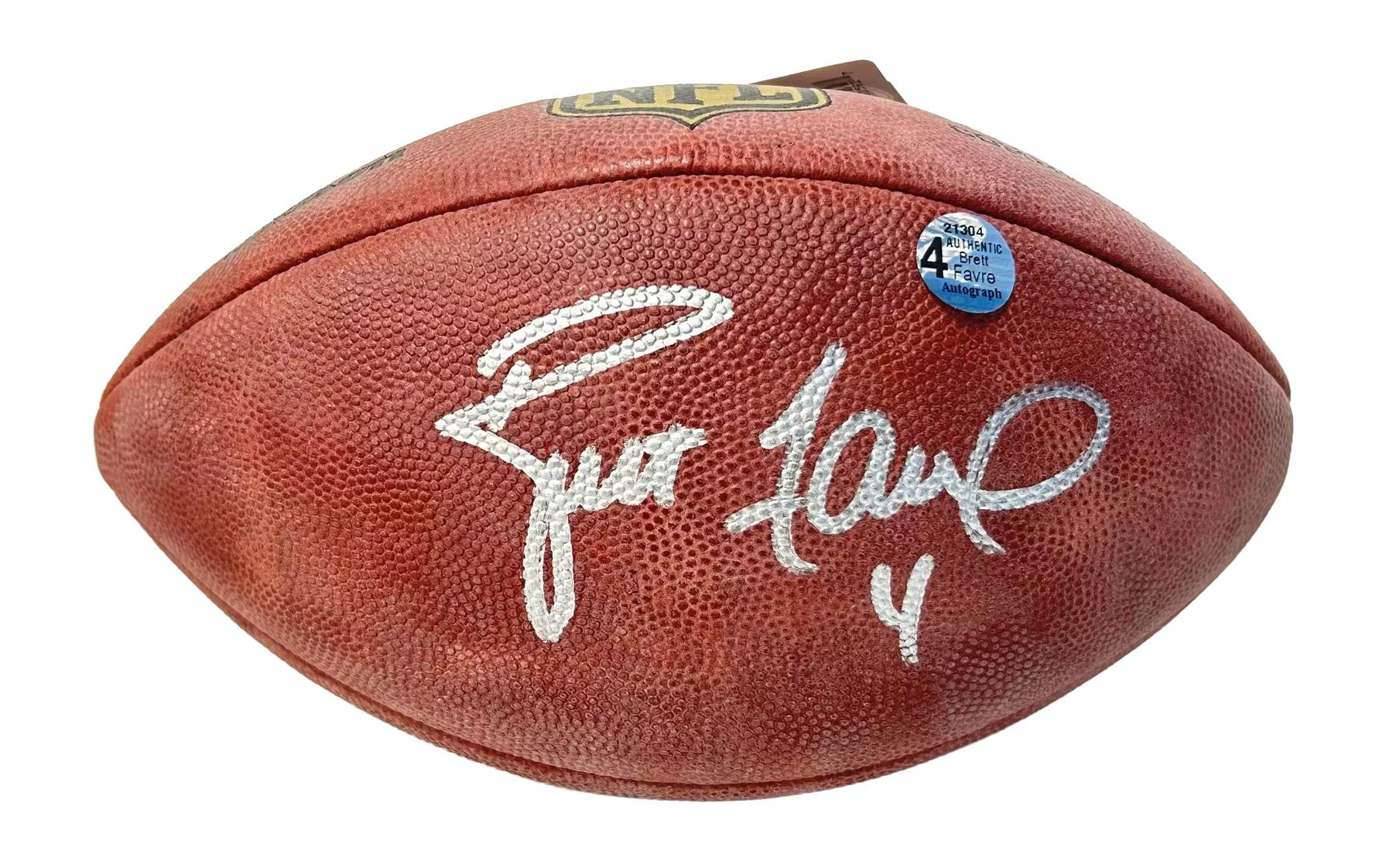 Brett Favre Autographed Wilson NFL Game Football Favre Authentic