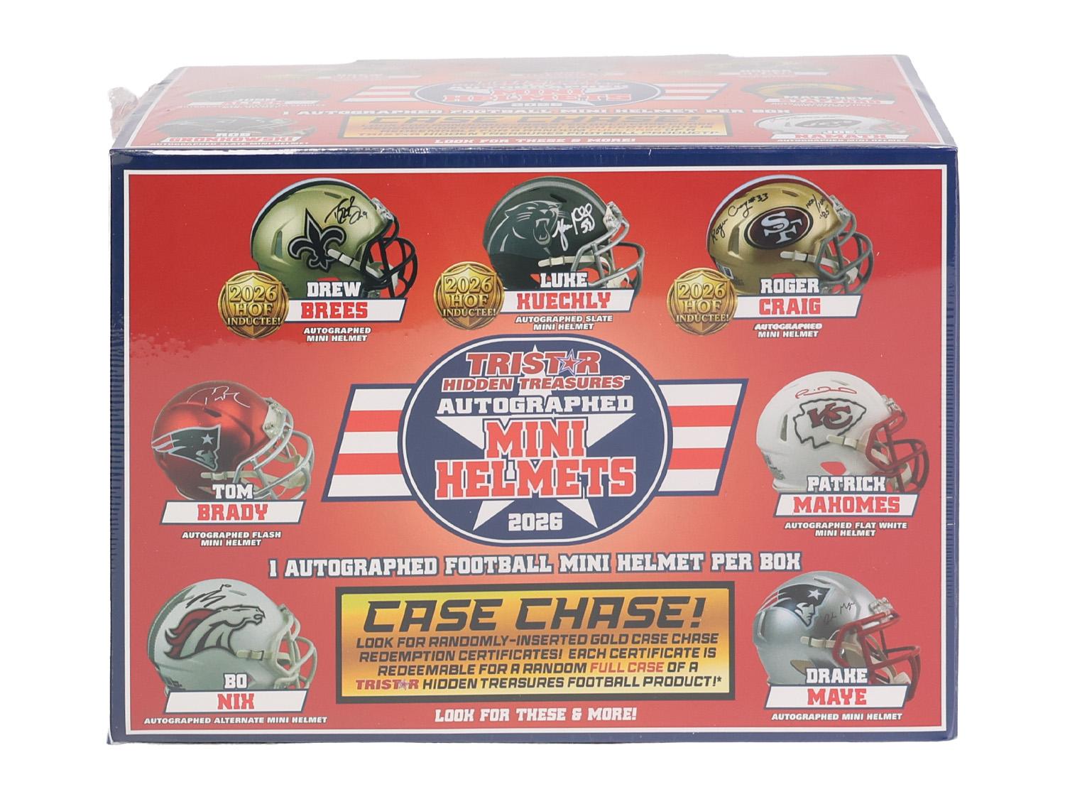autographed football helmet case Display Introducing the Deluxe Acrylic Mini Football Helmet Display Case by Polynex 2026 Tristar Hidden Treasure Mini