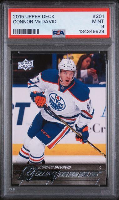 2015 Upper Deck Connor McDavid Young Guns Rookie #201 PSA 9