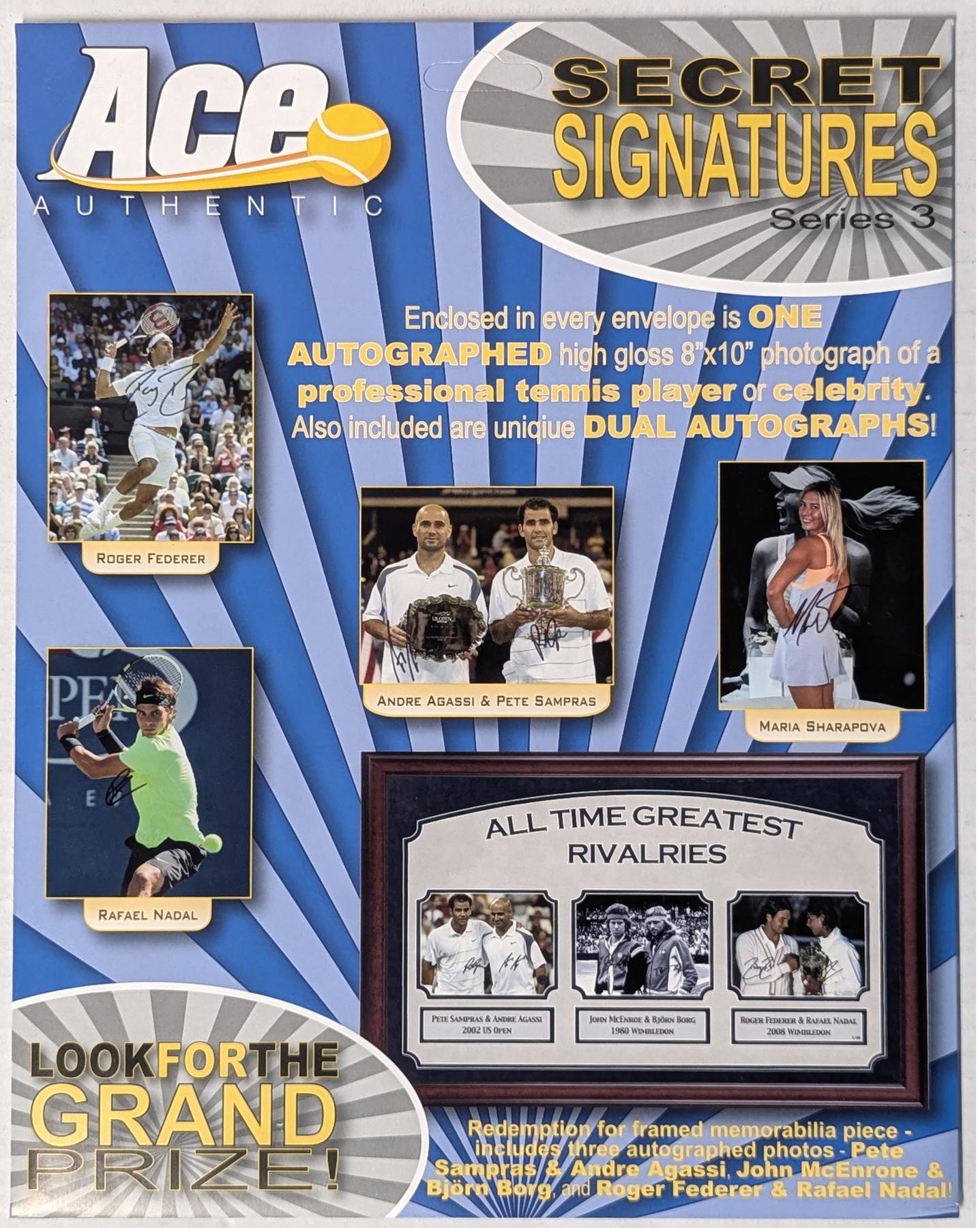 2012 Ace Authentic Secret Signatures 8x10 Series 3 Tennis Hobby