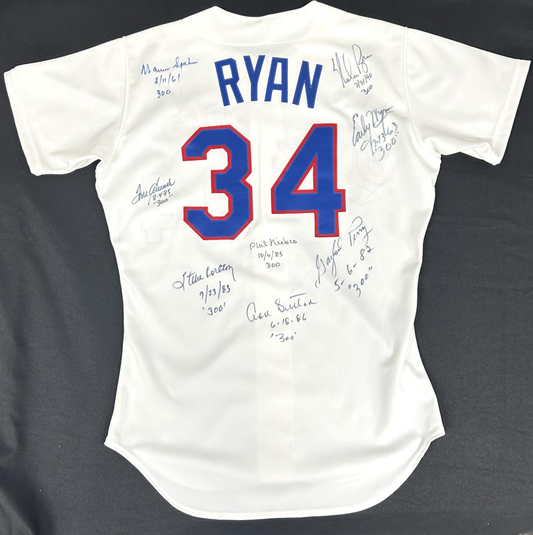 300 Game Winners Autographed Nolan Ryan Game Model Jersey (8