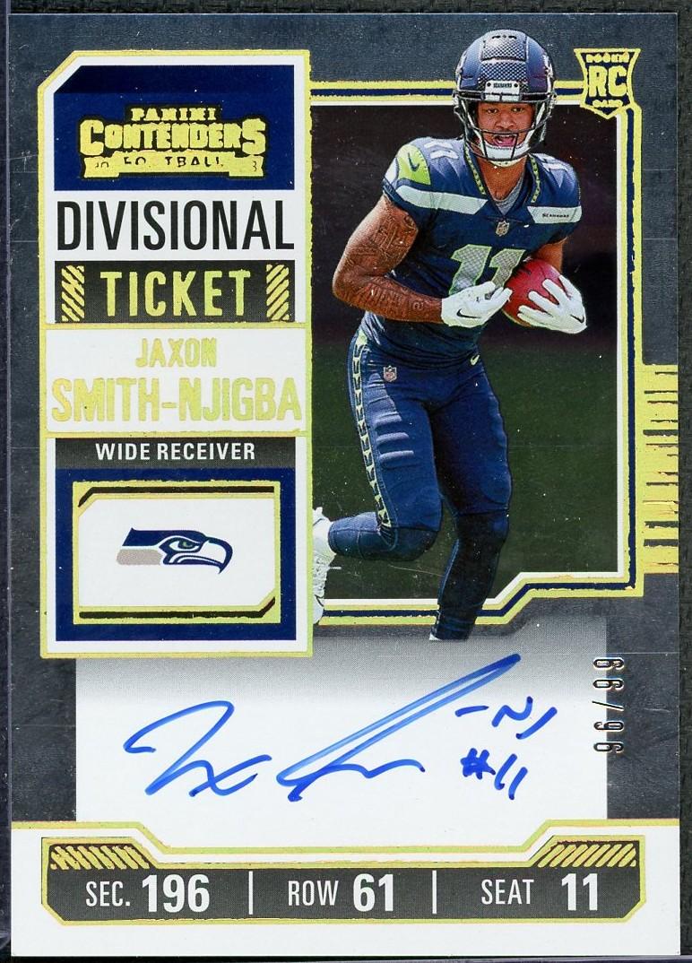 2023 Panini Contenders Jaxon Smith-Njigba Divisonal Ticket Rookie