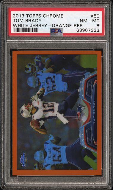 スポード　ゴールデンバレー　プレート　二枚　柄違い 2013 Topps Chrome Tom Brady Orange Refractor #50 PSA 8 | DA Card World