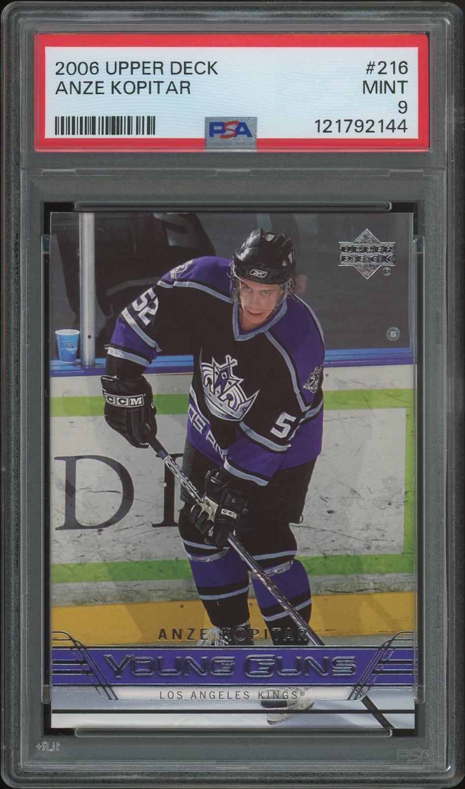 2006/07 Upper Deck Hockey #216 Anze Kopitar Young Guns Rookie PSA