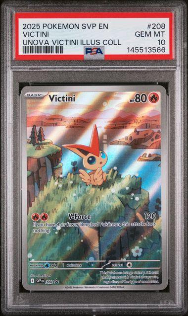 2025 Pokemon Unova Victini Illustration Collection Promo #208 PSA