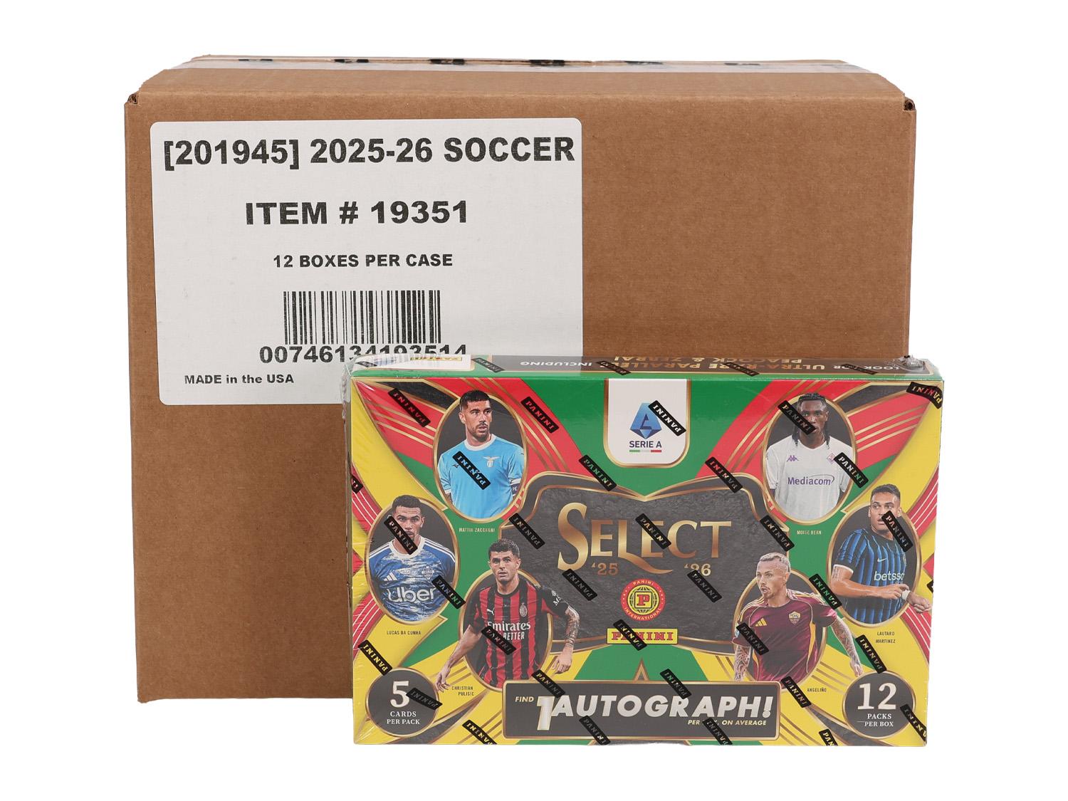 2025/26 Panini Select Serie A Soccer Hobby International 12-Box