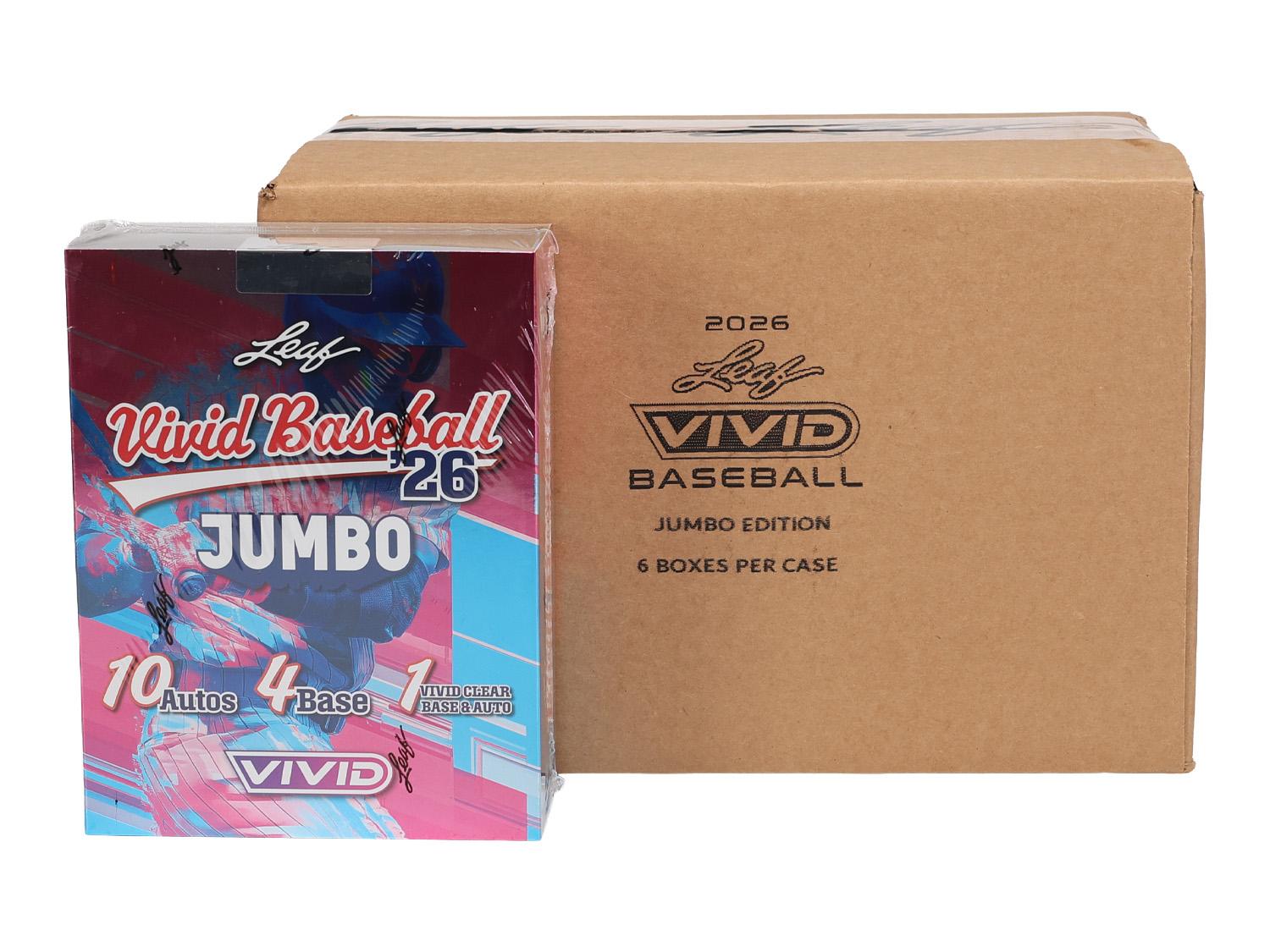 2026 Leaf Vivid Baseball Hobby Jumbo 6-Box Case | DA Card World