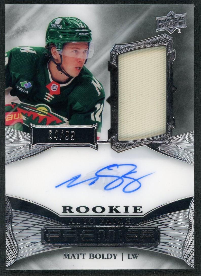 2022/23 Upper Deck Premier Matt Boldy Rookie Auto Patch /99 | DA