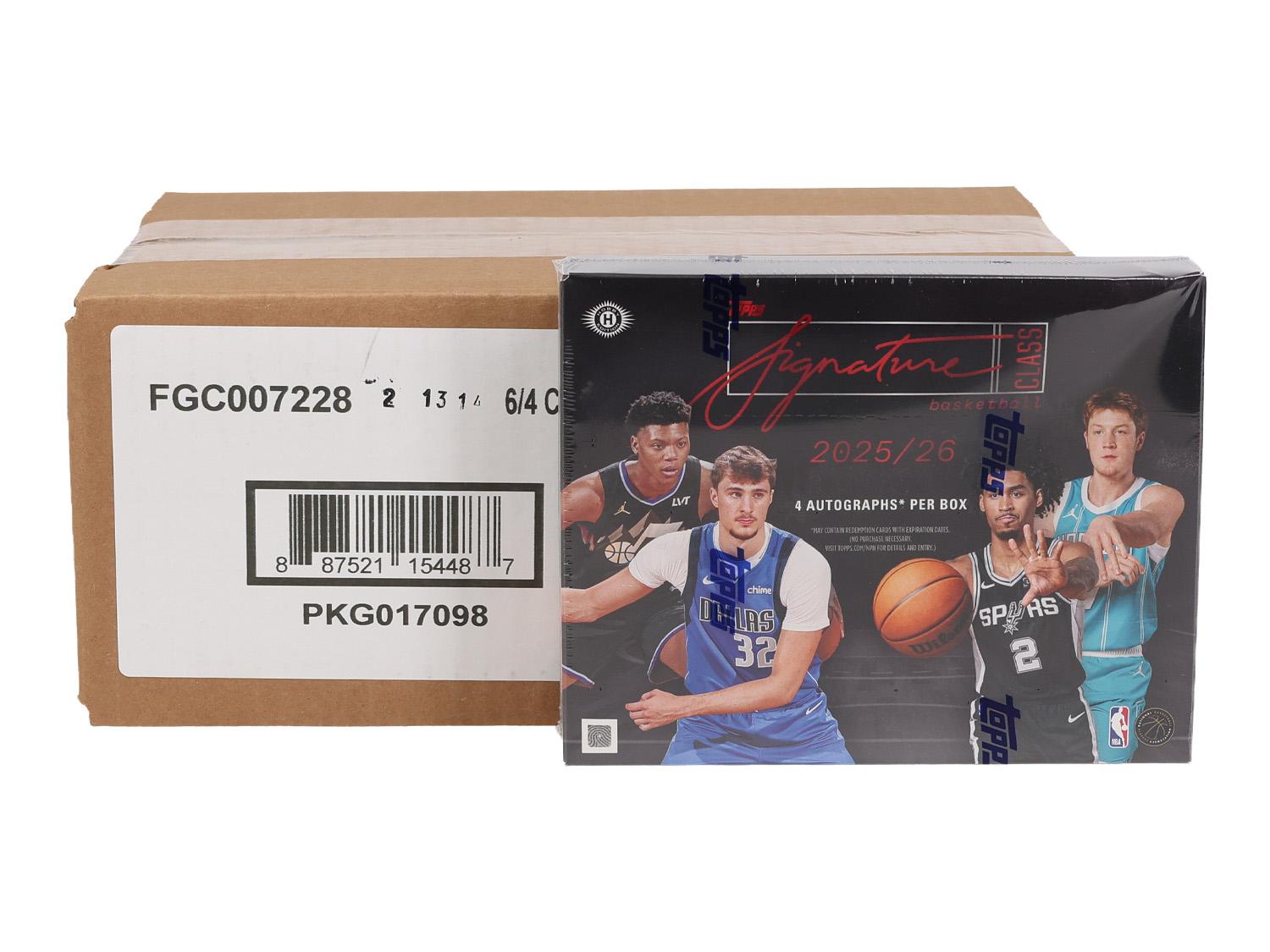 2025/26 Topps Signature Class Basketball Hobby Jumbo 6-Box Case 