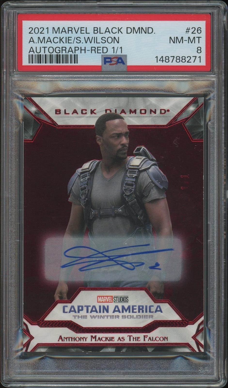 その他 Marvel Avengers Anthony Mackie auto Sam 2021 Marvel Black Diamond #26 Anthony Mackie as The Falcon Red