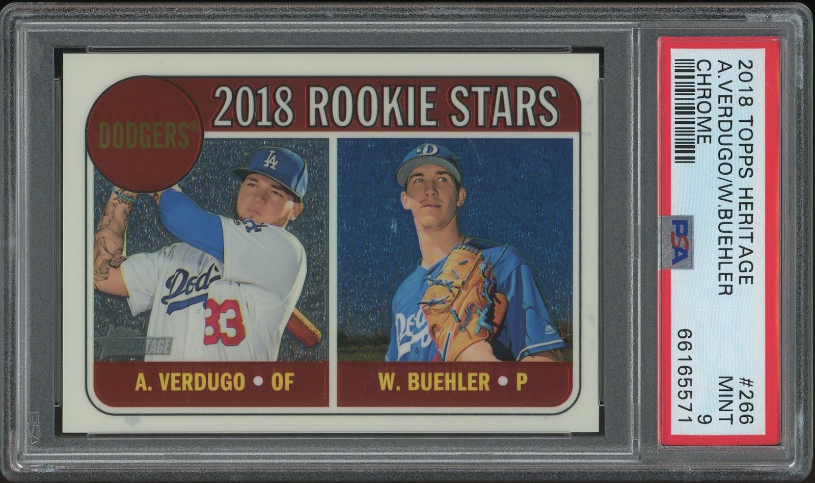 2018 Topps Heritage Baseball #266 Walker Buehler Alex Verdugo 
