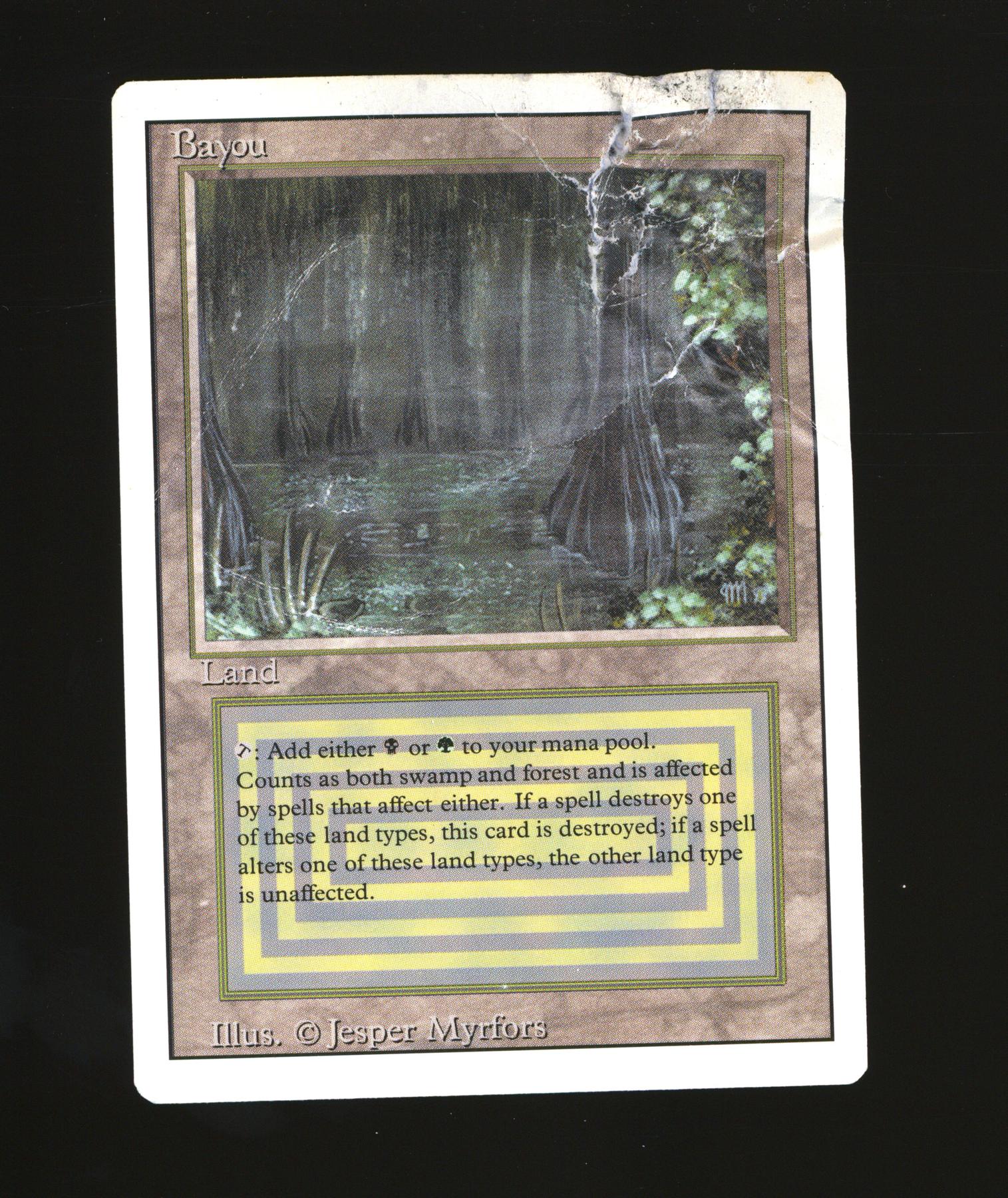 Magic the Gathering 3rd Ed Revised Bayou DAMAGED DMG *995 | DA