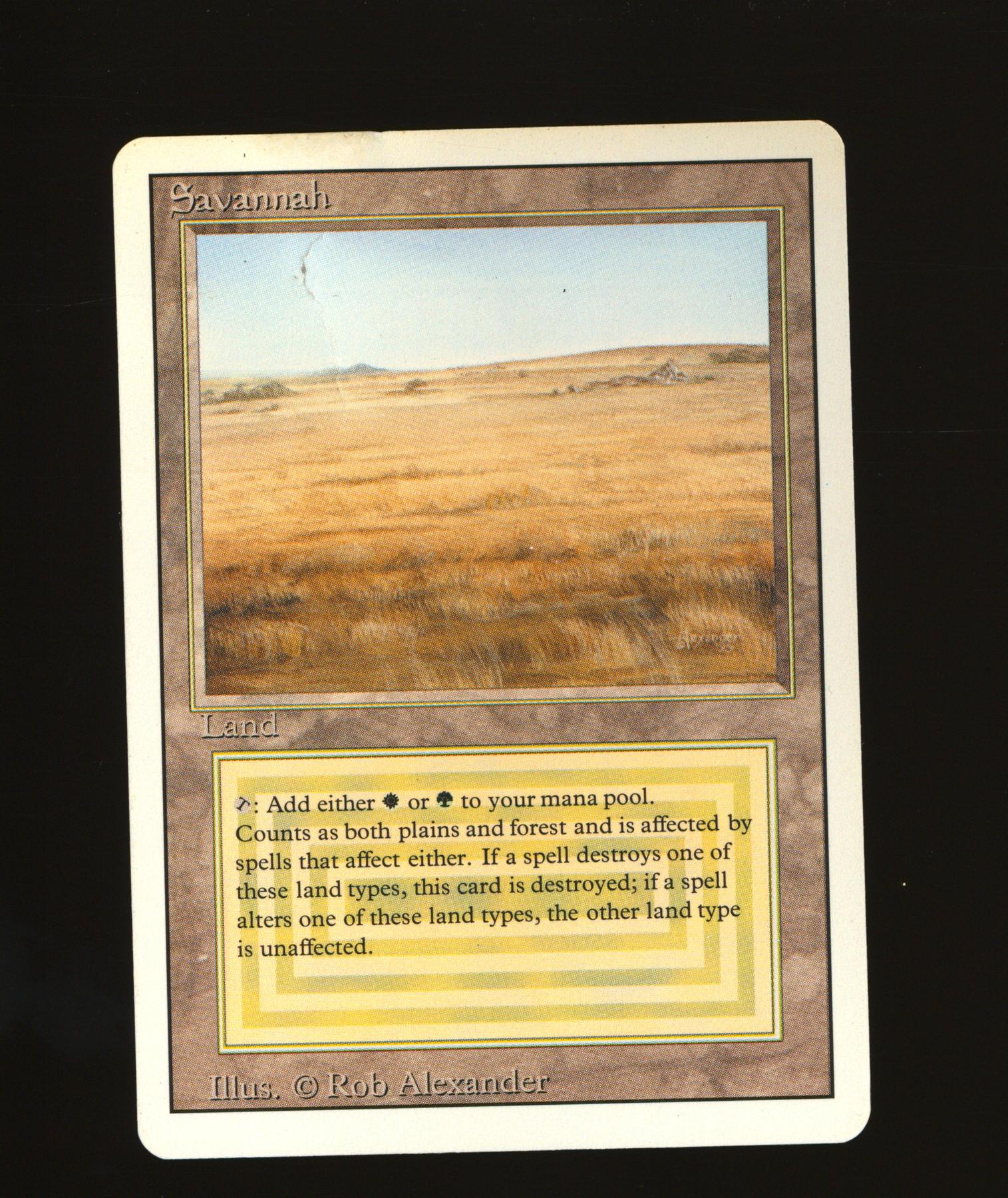 MTG Savannah サバンナ 3ED版 Magic the Gathering 3rd Ed Revised Savannah DAMAGED DMG *996 | DA