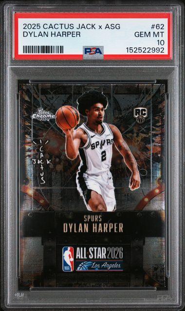 2025-26 Topps Chrome Cactus Jack x ASG Dylan Harper Rookie #62 PSA