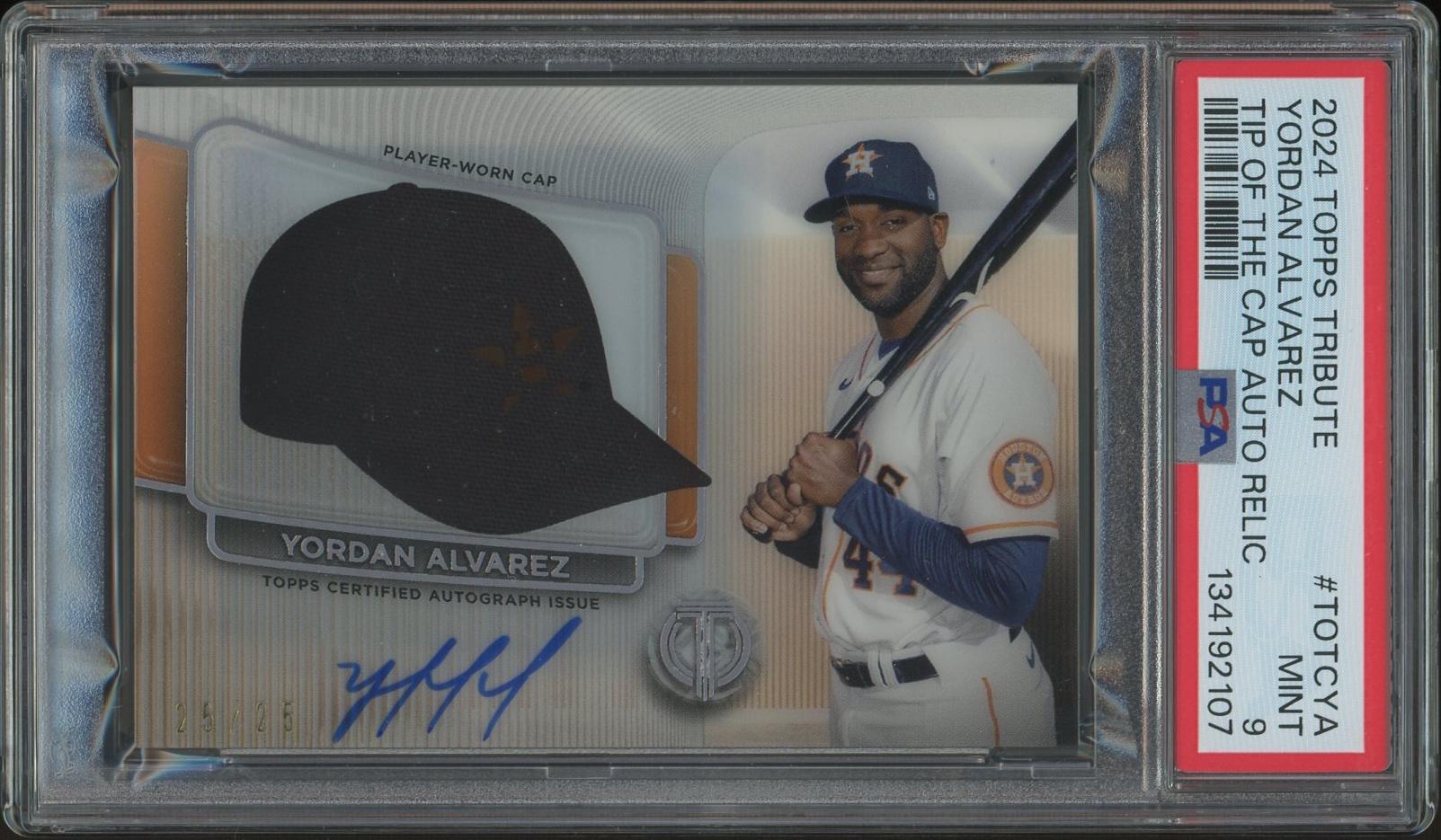 2024 Topps Tribute Baseball #TOTCYA Yordan Alvarez Tip of the Cap 