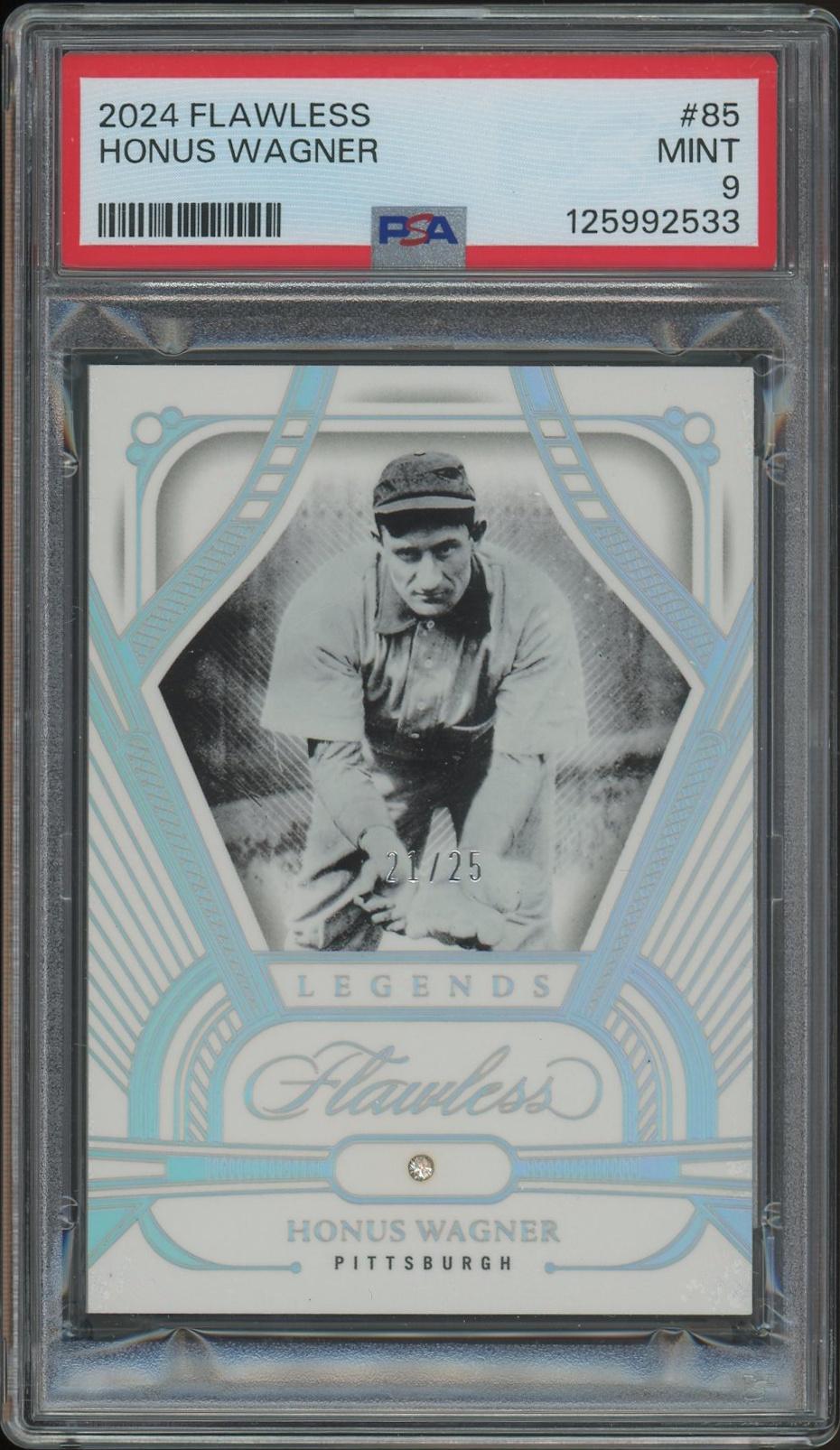 2024 Panini Flawless Baseball #85 Honus Wagner Legends Diamond #21