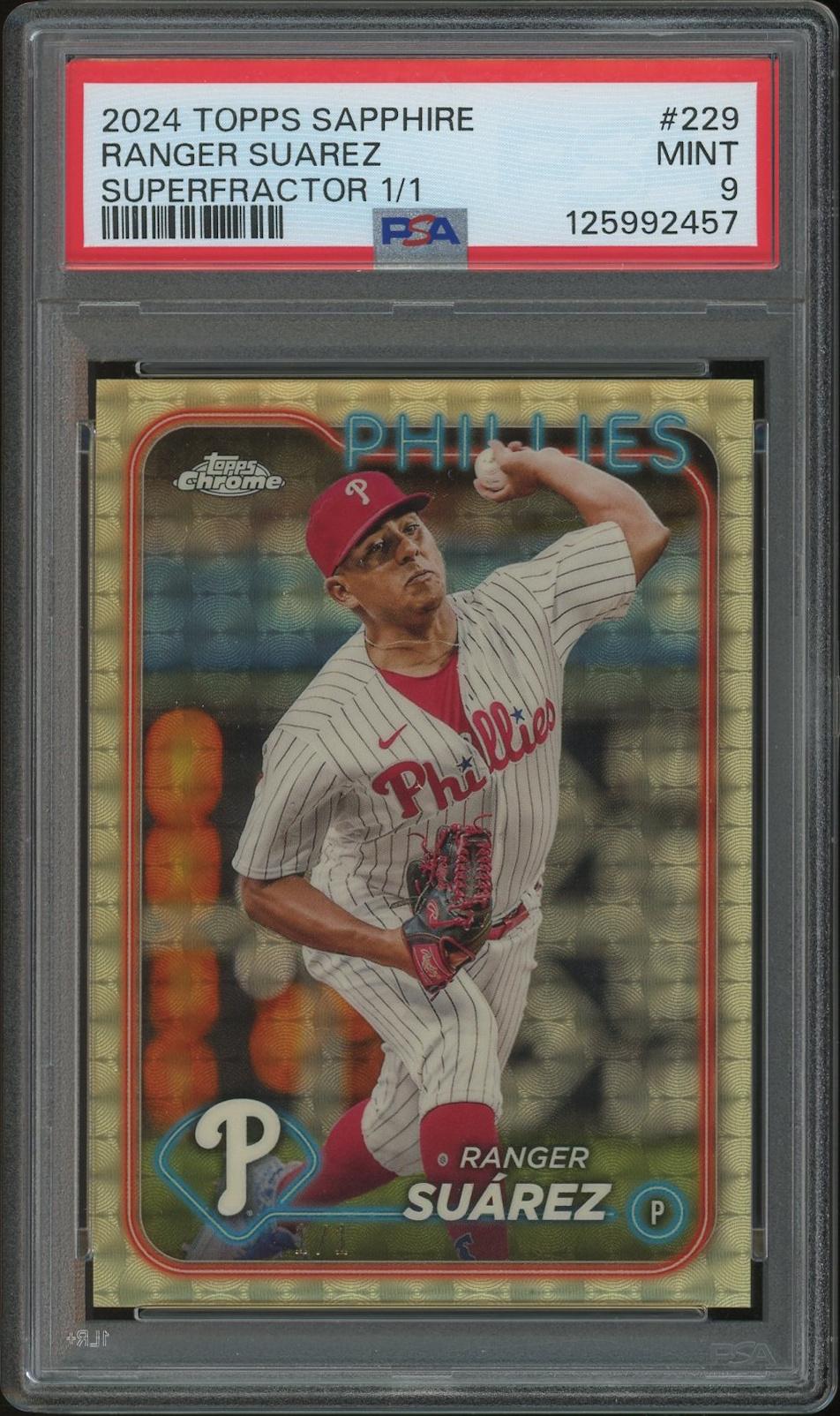 2024 Topps Chrome Sapphire Baseball #229 Ranger Suarez