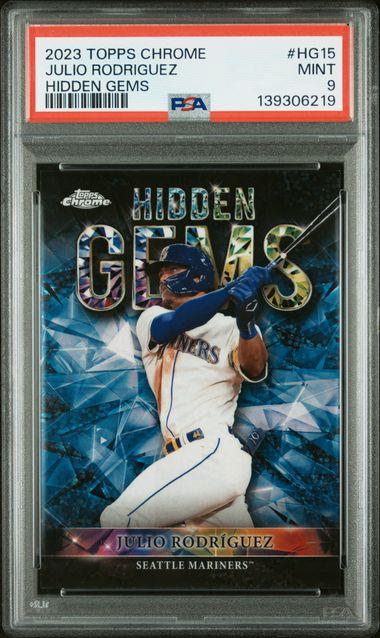 2023 Topps Chrome Julio Rodriguez Hidden Gems PSA 9