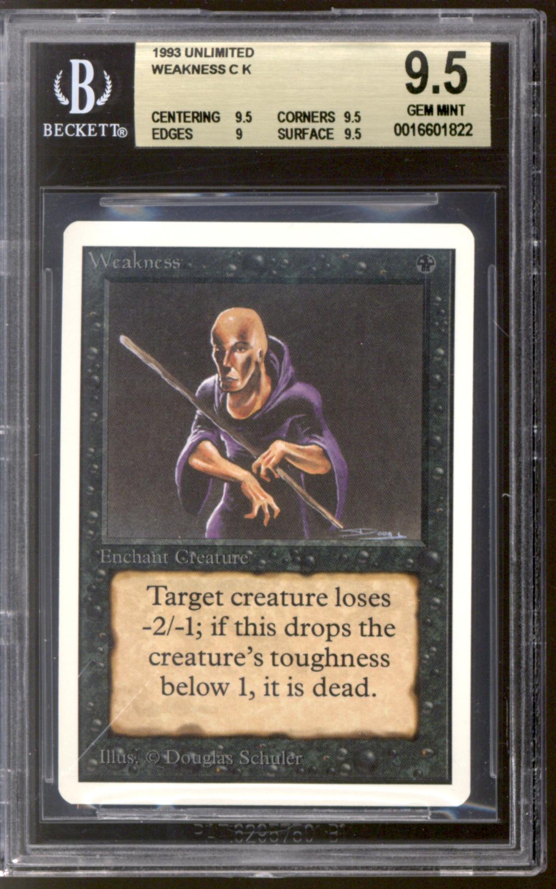 Order Magic Weakness Magic the Gathering Unlimited Weakness BGS 9.5 (9.5, 9.5, 9, 9.5) GEM ...