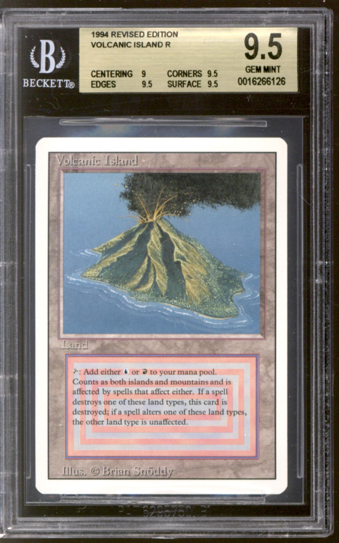 Magic the Gathering 3rd Edition Revised Volcanic Island BGS 9.5 (9