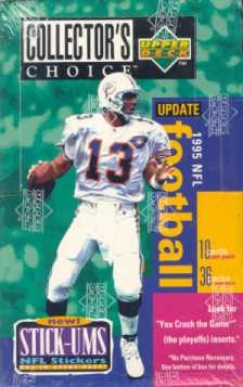 1995 Upper Deck Collector's Choice Update Football Hobby Box | DA