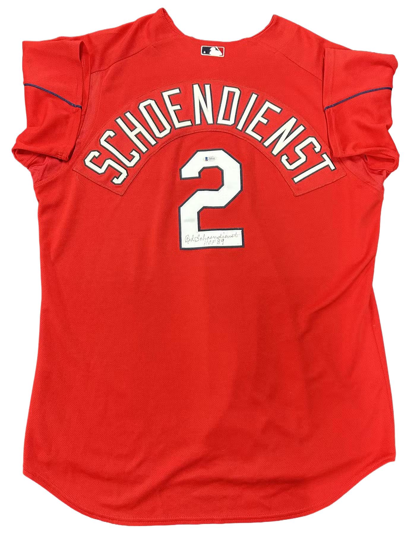 Red Schoendienst St. Louis Cardinals Autographed Jersey (HOF 89
