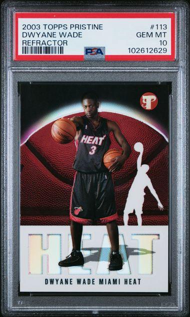 2003 Topps Pristine Dwyane Wade Refractor Rookie /1999 #113 PSA 10