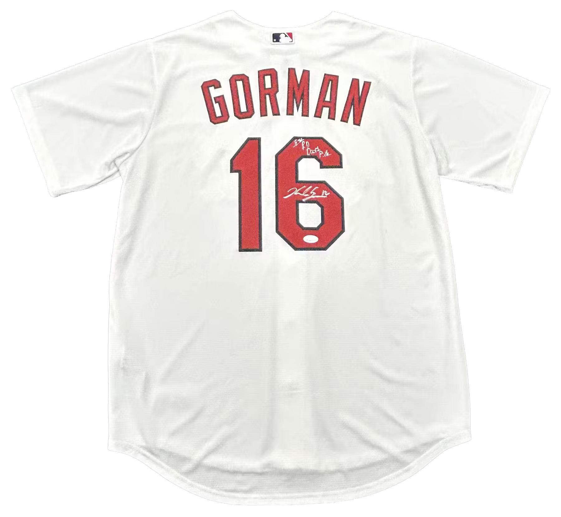 Nolan Gorman St. Louis Cardinals Autographed Jersey (1st Rd Pick